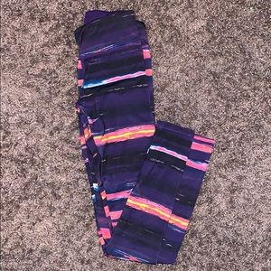 Striped workout pants